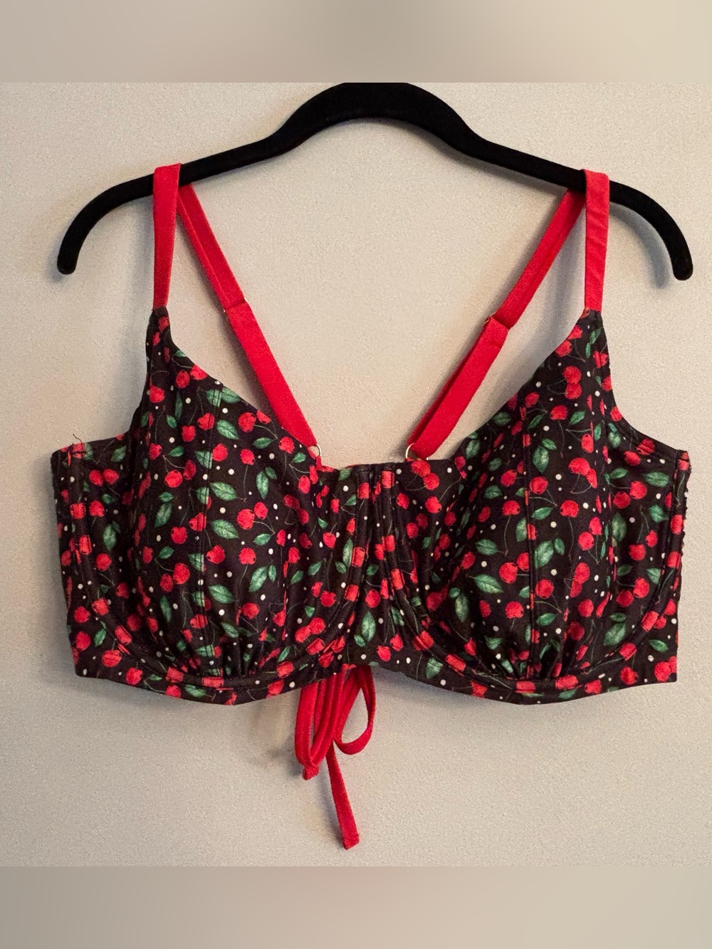 Wild Fable Cherry Print Bikini Top